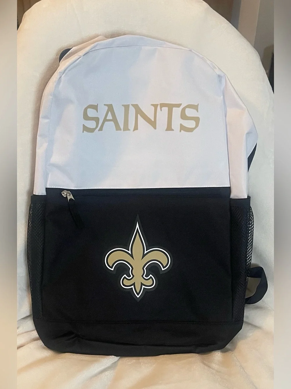 NWT- New Orleans Saints Two-Tone Backpack with Fleur-de-Lis